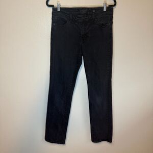 Lucky Brand Women's Dark Black Wash Denim Straight Jeans Size 8 / 29